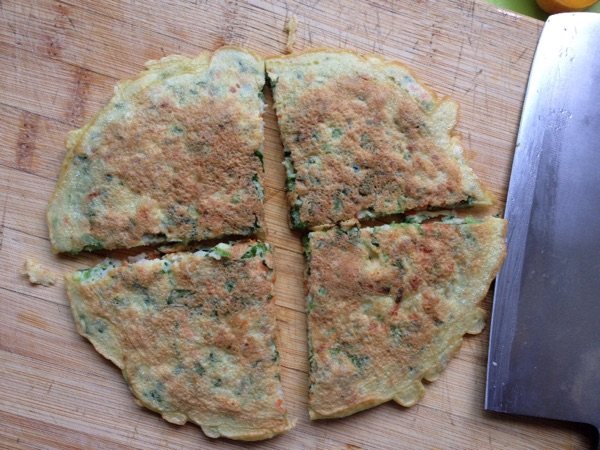 菠菜煎饼步骤7