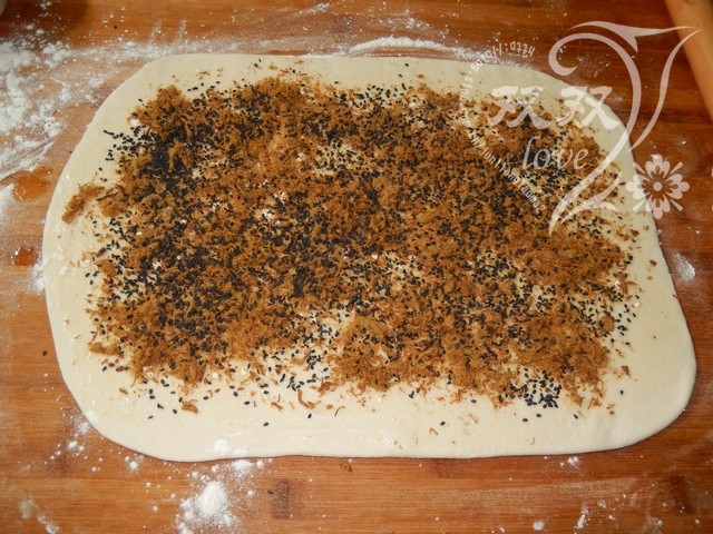 黑芝麻肉松饼步骤5
