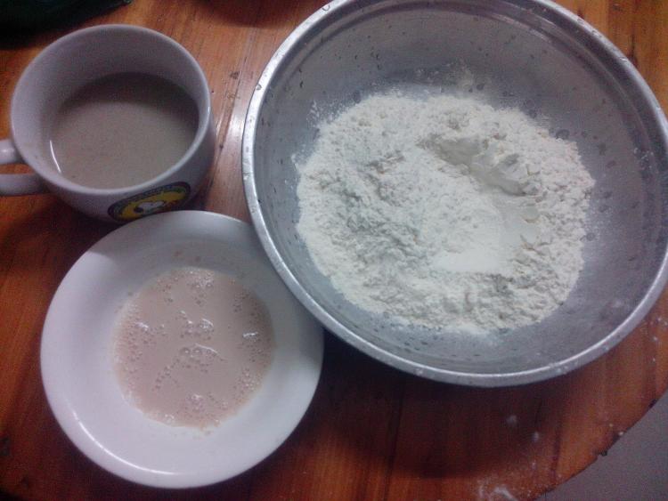 豆芽米粉煎饼步骤1