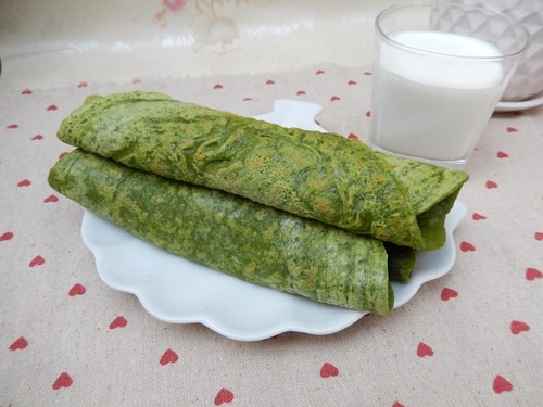 菠菜米饼步骤12