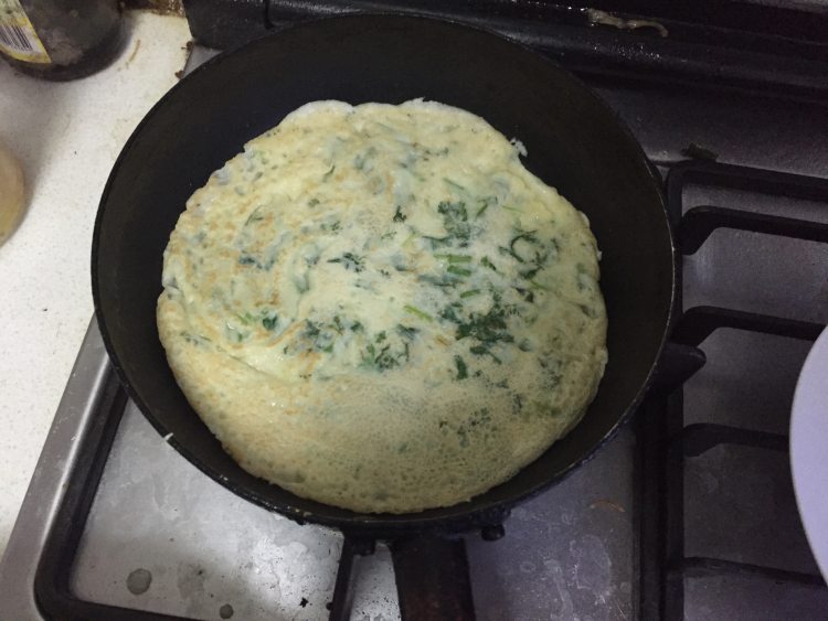 香菜鸡蛋煎饼步骤9