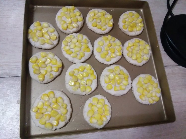 豆渣玉米粒饼步骤6