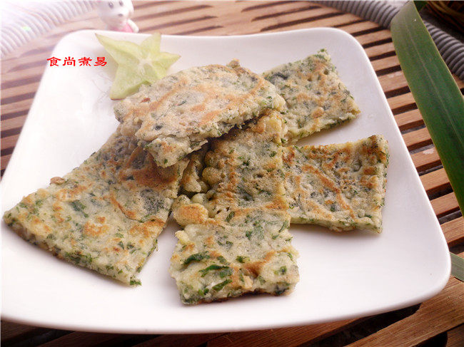 榨菜鸡蛋煎艾饼步骤14