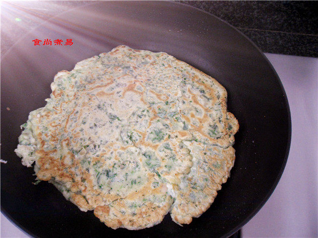 榨菜鸡蛋煎艾饼步骤13
