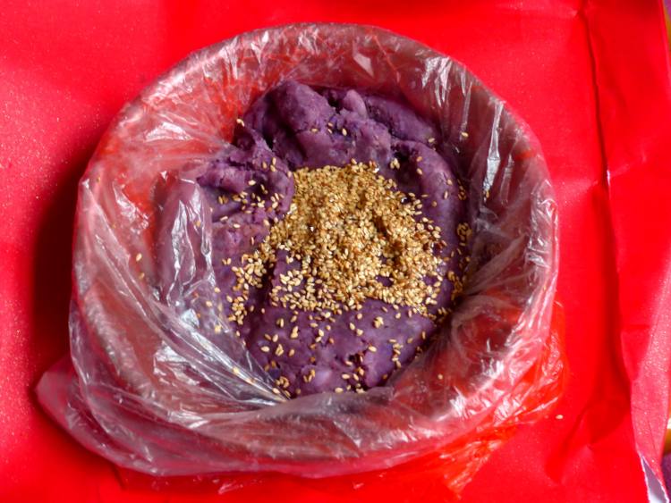南瓜紫薯饼步骤4