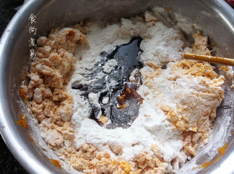 芝麻花生南瓜饼步骤8