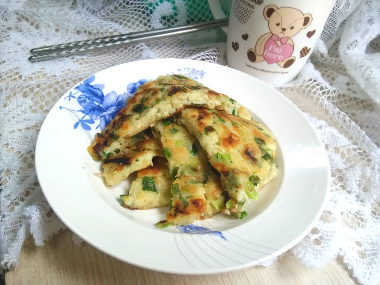 虾皮蒜苗煎饼步骤8