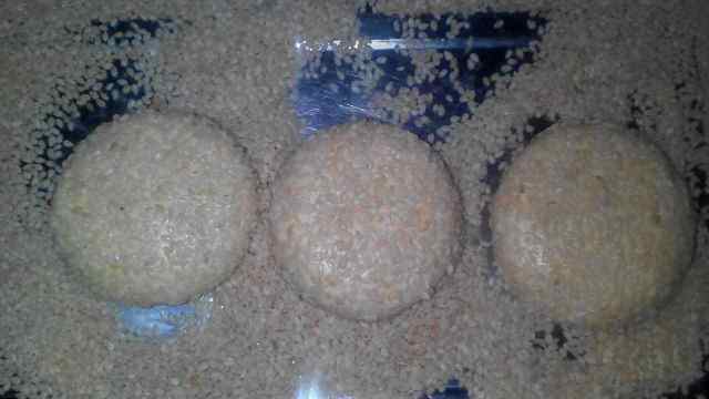 香煎南瓜豆沙饼步骤4