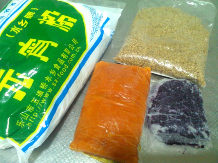 紫薯南瓜糯米饼步骤1