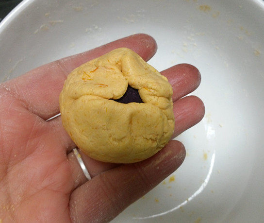 芝麻南瓜紫薯饼步骤11