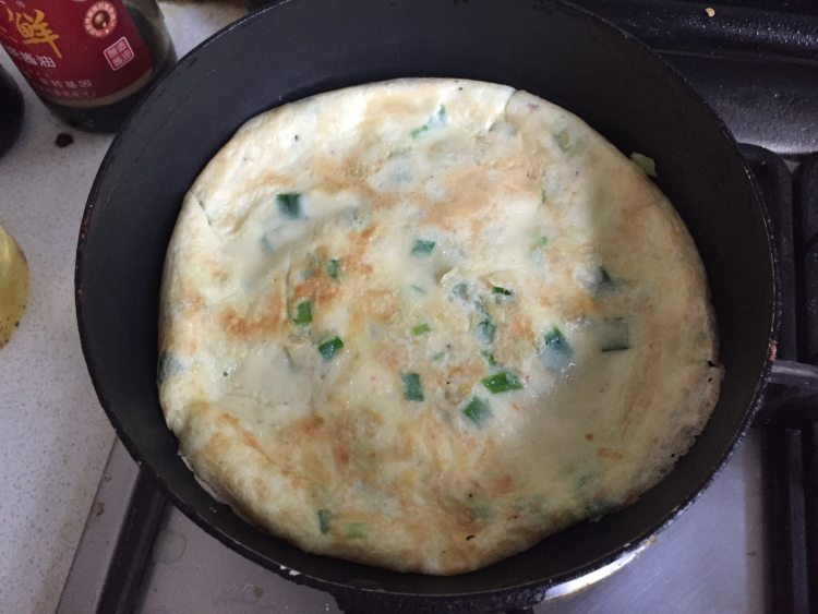 韭菜虾皮煎饼步骤10
