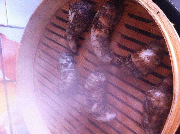 芝麻紫薯芋头饼步骤1