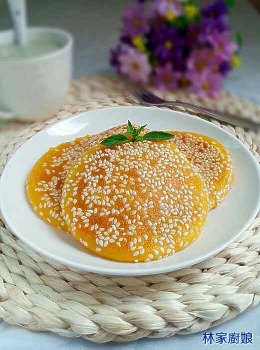 白芝麻南瓜饼步骤8