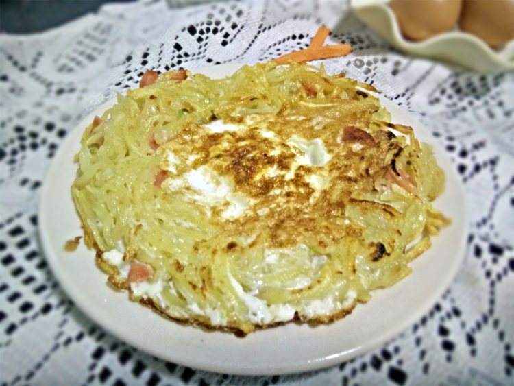 窝蛋土豆丝饼步骤10