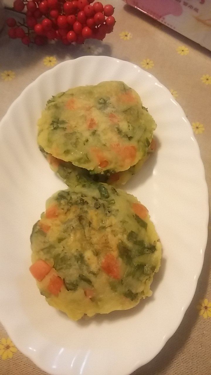 青菜火腿煎饼步骤6
