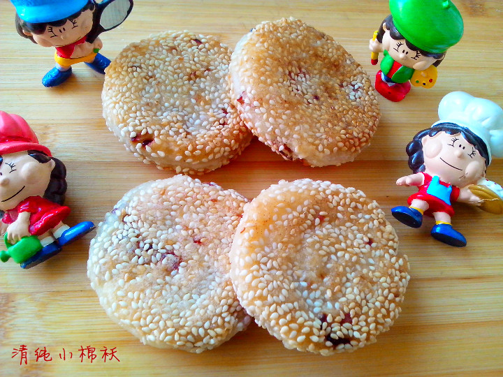 枣香酸奶豆面芝麻饼步骤9