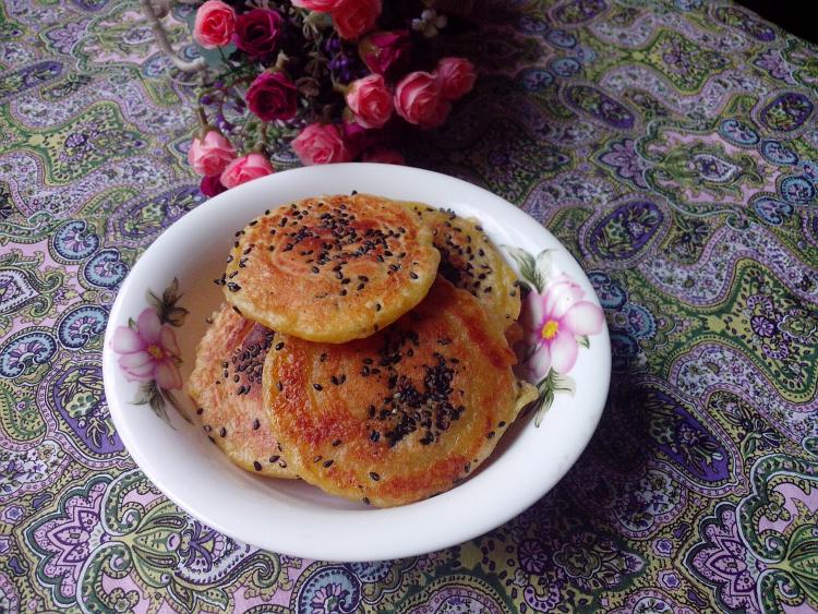红薯糯米芝麻饼步骤12