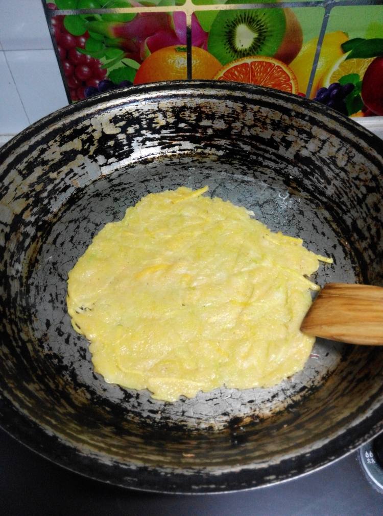 南瓜丝煎饼步骤8