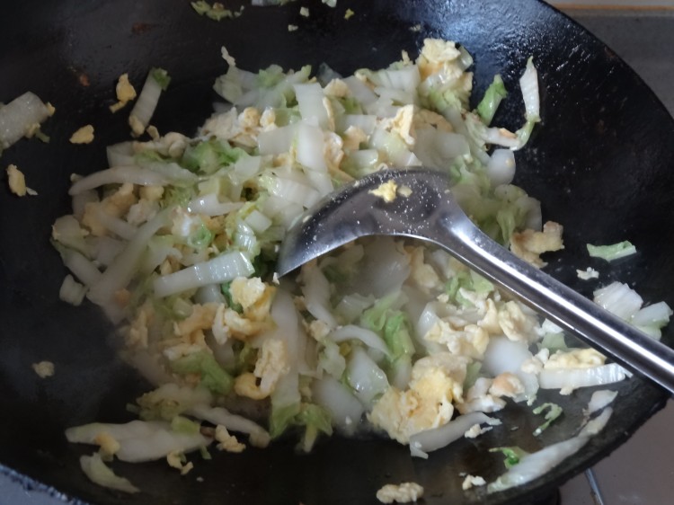 大白菜鸡蛋饼步骤8