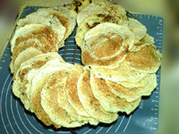 鸡蛋葱香豆渣松饼步骤13