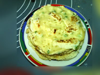 鸡蛋葱香豆渣松饼步骤14