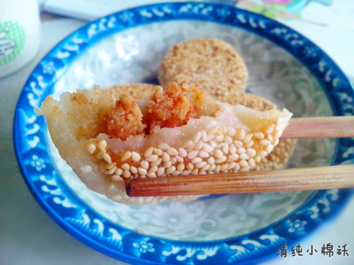 花生芝麻馅苹果饼步骤11