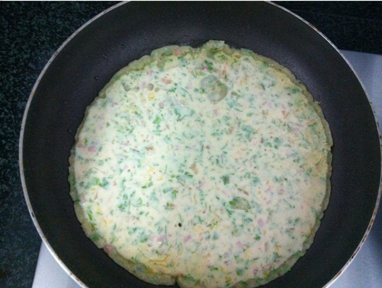 芹香泡菜饼步骤7