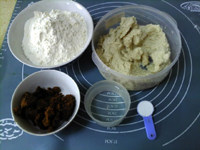红糖豆渣松饼步骤1