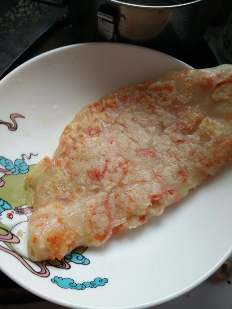 胡萝卜火腿煎饼步骤7