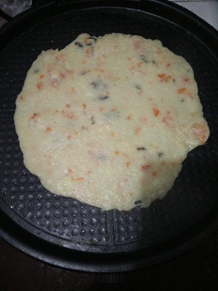 胡萝卜火腿煎饼步骤6