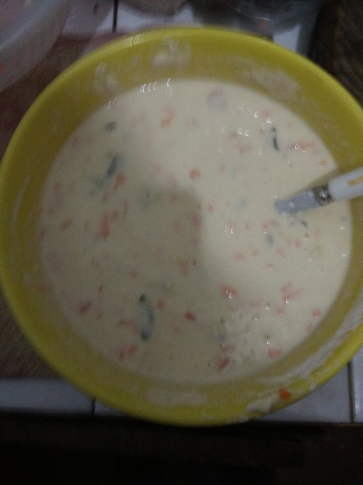 红椒木耳煎饼步骤4