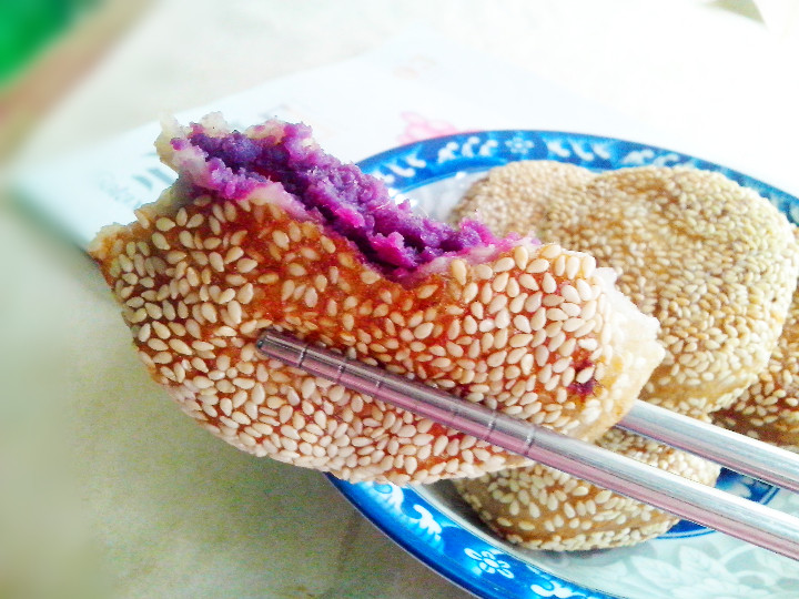 香蕉芝麻紫薯馅饼步骤11