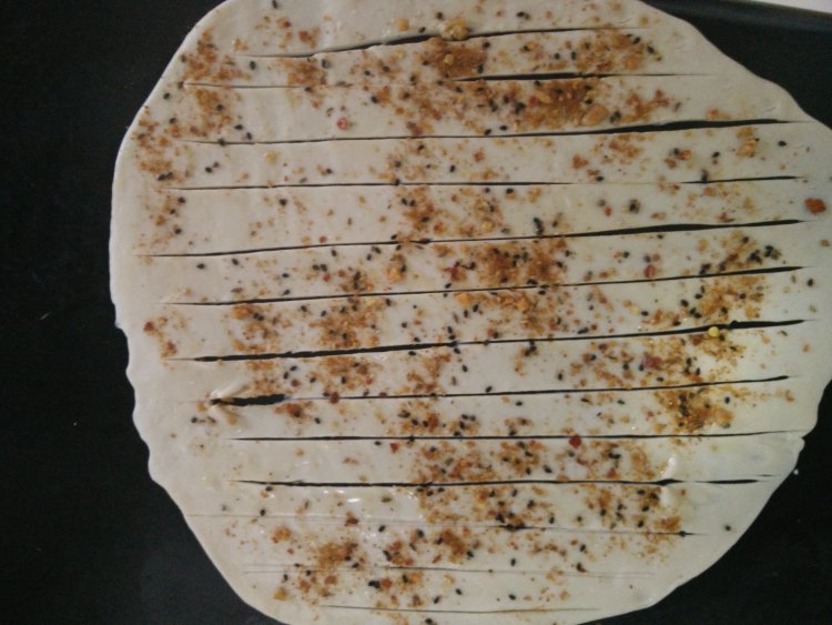 烧烤味手抓饼步骤7