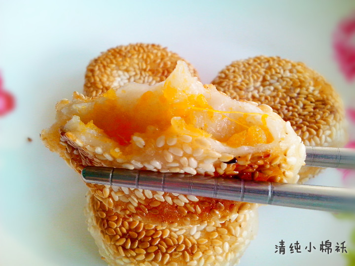 芝香柿子馅糯米饼步骤9