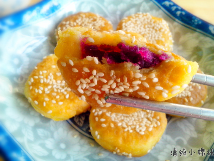 双薯芝麻饼步骤11