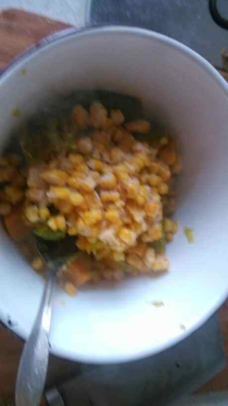 南瓜玉米粒饼步骤4