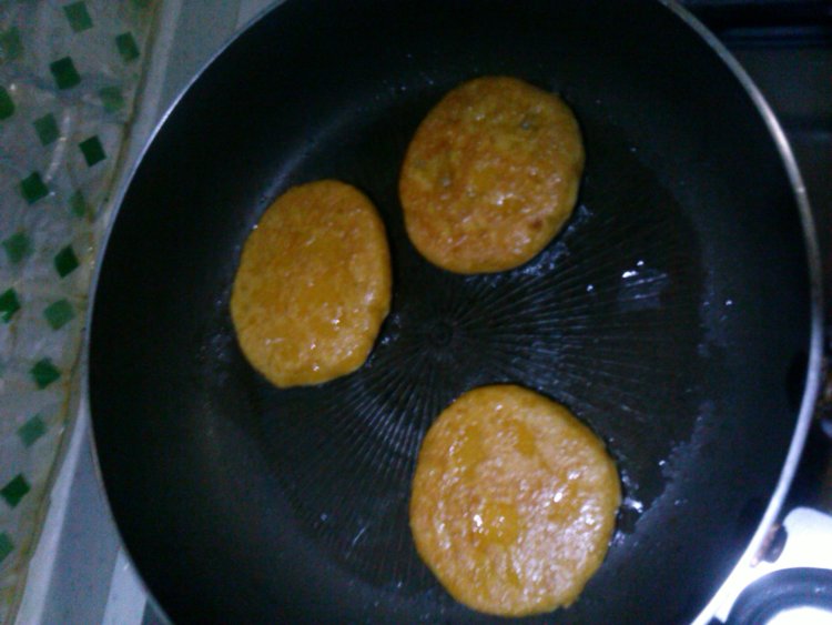 鲜肉南瓜饼步骤8