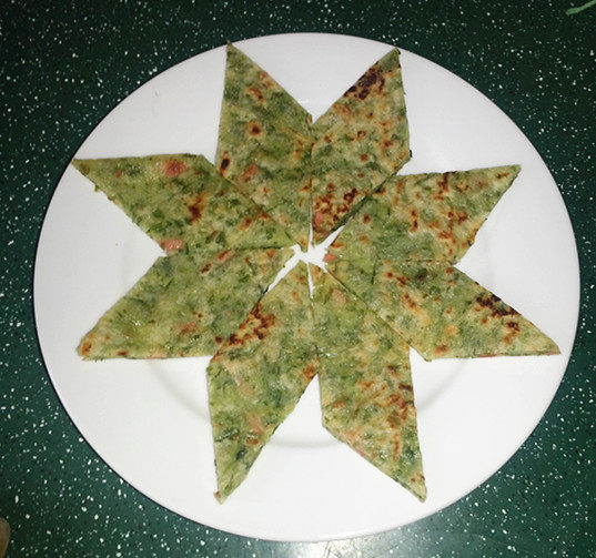 火腿肠香菜鸡蛋饼步骤11