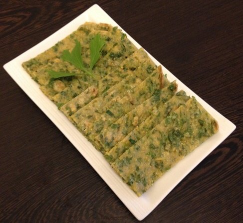 香芹叶杂粮鸡蛋饼步骤11