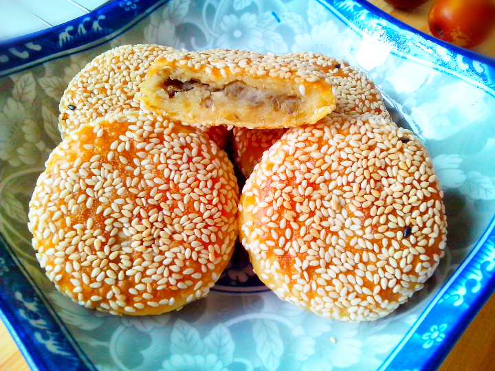 奶香红薯绿豆馅饼步骤10