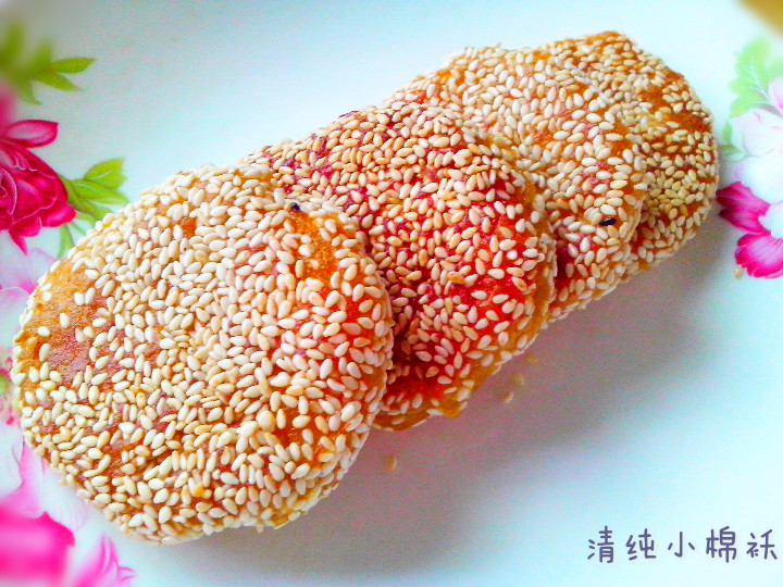 无糖柿子芝麻饼步骤7