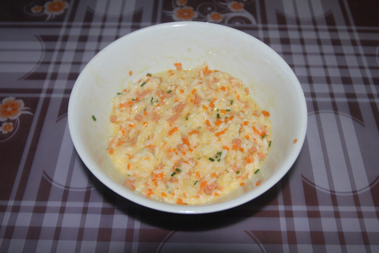 火腿米饭饼步骤2