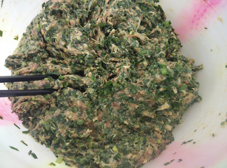韭菜肉蒸饺步骤6