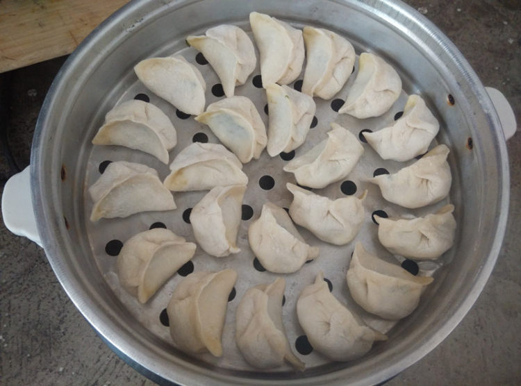 韭菜肉蒸饺步骤14