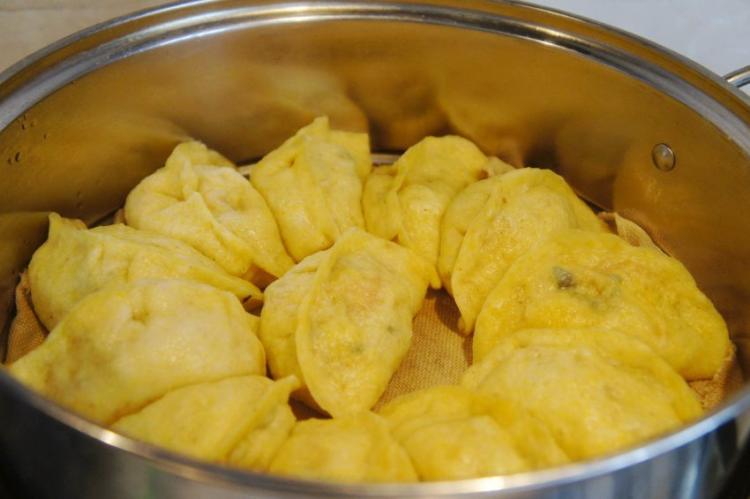 鹅蛋馅玉米面蒸饺步骤11