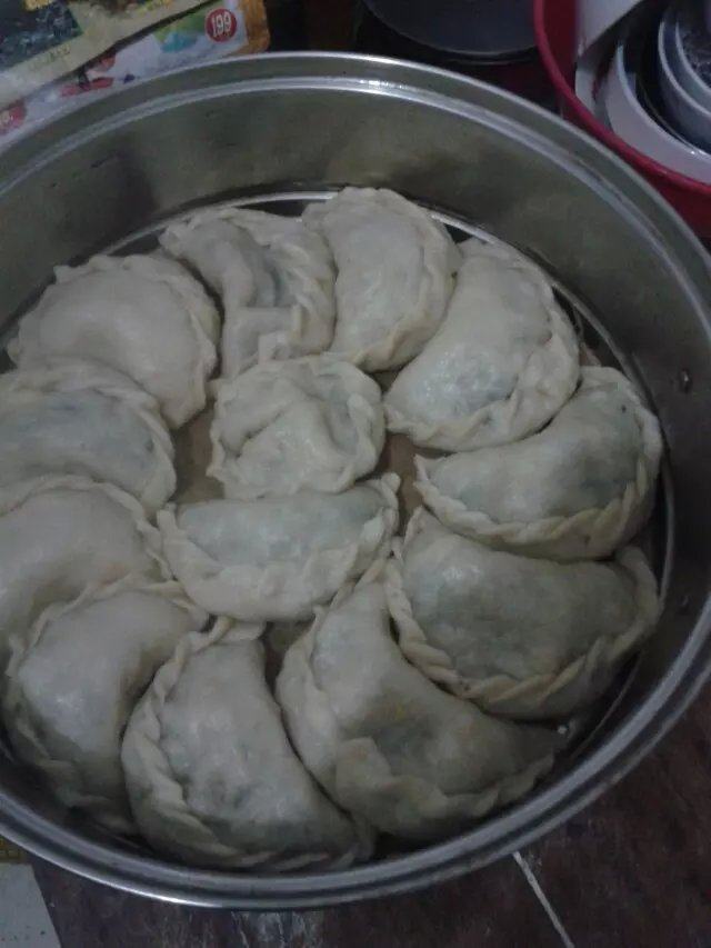韭菜蒸饺步骤15