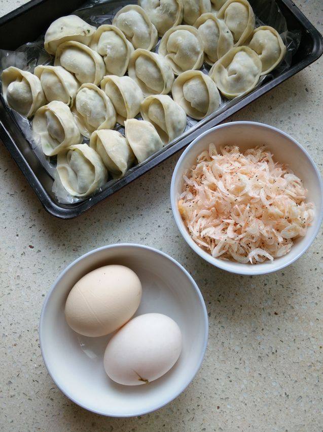 虾皮蛋汤饺步骤1