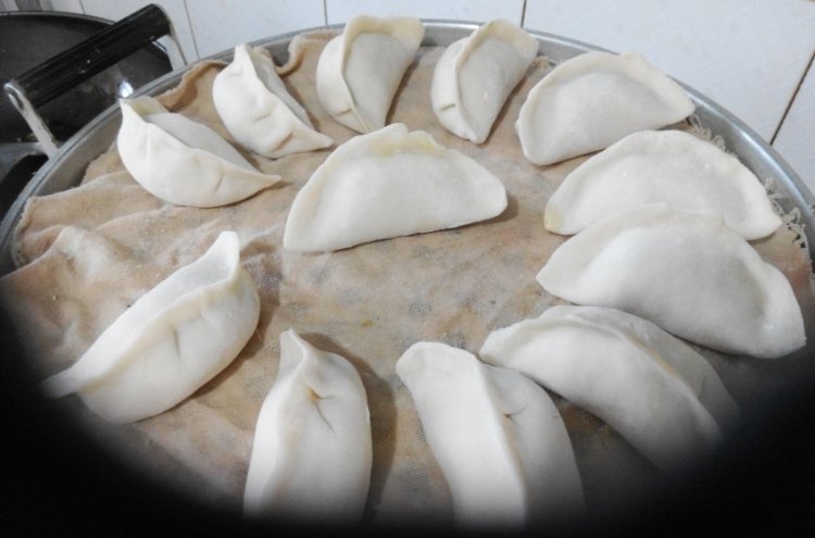 汤面素馅蒸饺步骤6
