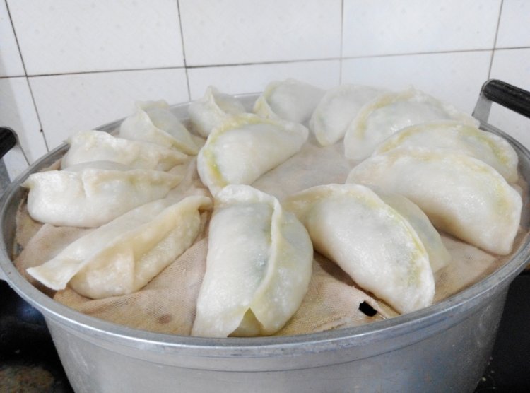 汤面素馅蒸饺步骤7