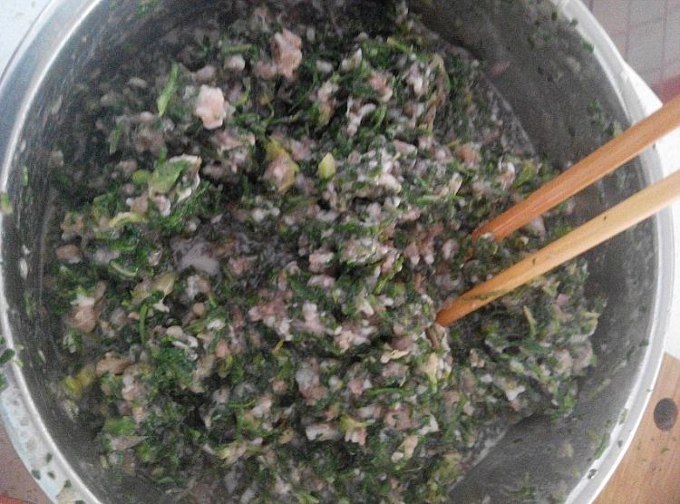 野荠菜猪肉馅水饺步骤10